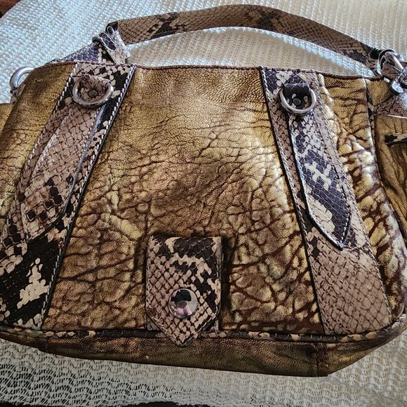 Miu Miu Python Trimmed Hand Bag - Picture 1 of 5